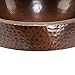 Premier Copper Products VO17SKDB Oval Skirted Vessel Hammered Copper Sink, Oil Rubbed Bronze