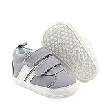 Isbasic Canvas Sneakers Shoes for Baby Boys Girls Toddler Non-Slip Rubber Sole Casual Infant Trainer (12-18 Months, Gray)