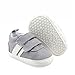 Isbasic Canvas Sneakers Shoes for Baby Boys Girls Toddler Non-Slip Rubber Sole Casual Infant Trainer (12-18 Months, Gray)