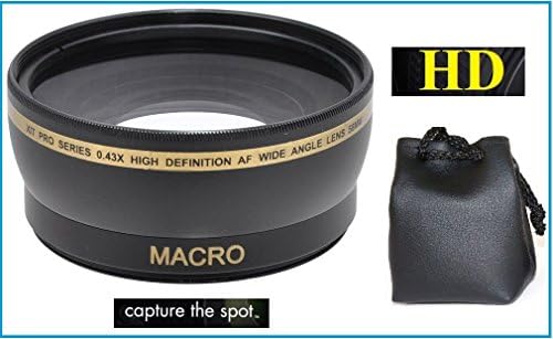 Pro Hi-Definition 0.43x Wide Angle with Macro Lens For Canon EOS M10 M5 (49mm Compatible)