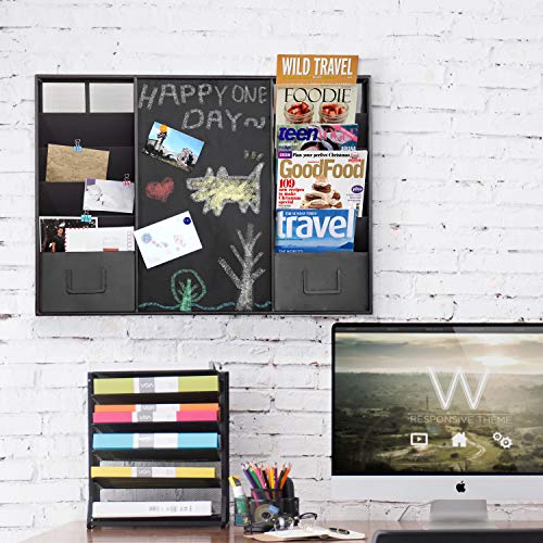 2 34+Inch+Wall+Mounted+Chalkboard+Document+Organizer
