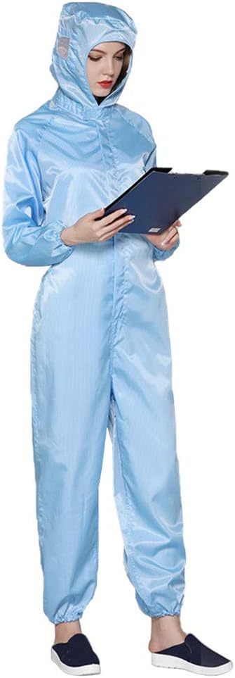 Reusable Protective Coveralls with Hood, Washable Protective Suit Clothing for Women Isolation Suit Dust-Proof Coveralls Workwear