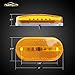 Partsam 5pcs Amber LED Marker Light [DOT Certified], Side Marker Clearance Lights with Reflex Lens for Trailer RV Camper Motorhome, Surface Mount