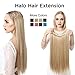 Black Halo Hair Extensions Secret Wire Headband Straight Long Synthetic Hairpieces 22 Inch 4.2 Oz for Women Heat Friendly Fiber No Clip SARLA