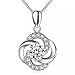 Alberoo 925 Sterling Silver Cubic Zirconia Four Leaf Clover Pendant Necklace…
