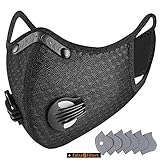 Dust Mask -Reusable Activated Carbon Dustproof Respirator Safety Mask with Extra Carbon Filters for Pollution Protection Pollen Allergy Woodworking,Running,Cycling,Outdoor Activities