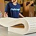 Pure Green Natural Latex Mattress Topper - Soft - 1 Inch - Queen Size (GOLS Certified Organic)