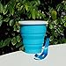 Collapsible Travel Cup - 100% Food-grade Silicone Mug for Camping and Hiking, Blue - by Not Just A Gadget