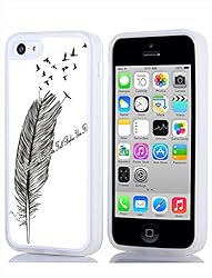 Lakaka Snap on iPhone 5c Case Feather and Birds