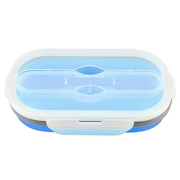 Bewinner Fiambrera de Silicona, Rojo/Amarillo/Azul Contenedor ...