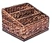 BIRDROCK HOME Seagrass Desk Organizer - Hand Woven - Dark Natural - Stylish Decorative Design - Mail Filer