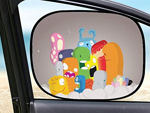 image for MSD Car Sun Shade for Side Window - UV Protector for Baby and Pet - Bl