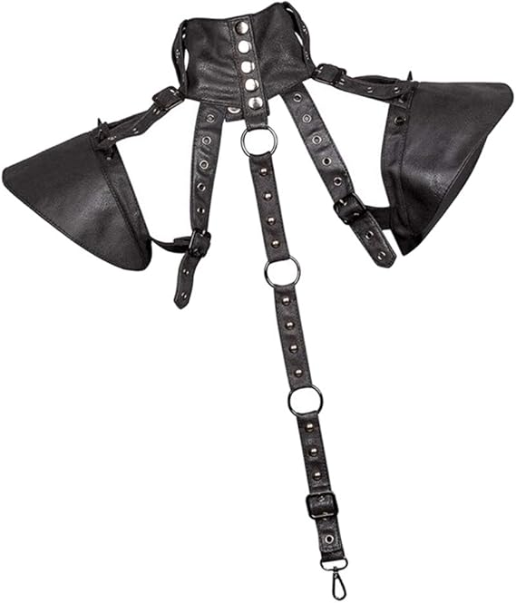 Amazon Co Jp Hellery ショルダーアーマー ショルダーカバー アームレット スチームパンク風 コスプレ衣装 ハンサム ブラック 服 ファッション小物