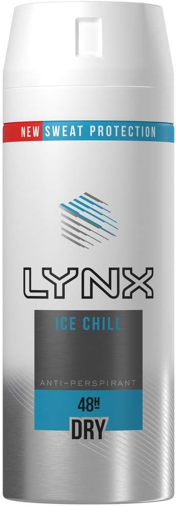 Lynx Ice Chill 72h Protection Deodorant Anti-Perspirant Deodorant Spray for Men Bulk Pack (6 x 150 ml)