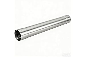 HIBUYER 5 Inch T304 Straight Stainless Steel Exhaust Muffler Pipe 30" Straight Length Mandrel Exhaust Tube 4" Muffler Replacement Pipe