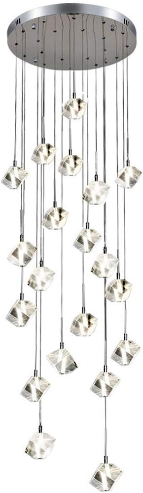Crystal Chandeliers Raindrop Pendant Light 20 Lights LED Modern Hanging Ceiling Light Fixture for Staircase Dining Room Bedroom Living Room