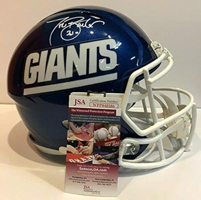 tiki barber signed helmet