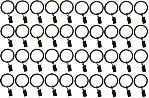 1 5 Inch Set Of 40 Black Metal Curtain Rings With Clips And Eyelets A A A œ Tejatan Also Known As Rings With Curtain Clips Curtain Clip Rings Drapery Rings Drapery Clip Rings Buy Online At Best Price