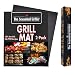 The Seasoned Griller FDA Approved Non-Stick Dishwasher Safe Grill Mats, Reuseable 2-Pack Easy to Clean Mat, Grilling and Baking, Charcoal, Gas, Wood, Electric Grilling Accessories