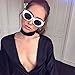 Lavany Women's Men Sunglasses,Vintage Clout Oval Shades Sunglasses Eyewear (D)