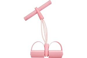 YQQKRCB Multifunctional Resistance Bands with Handles and Pedals, 4/6/8 Tubes, 300% Elasticity Latex Tension Rope for Full Body Workouts, Pilates Auxiliary Exercise Equipment