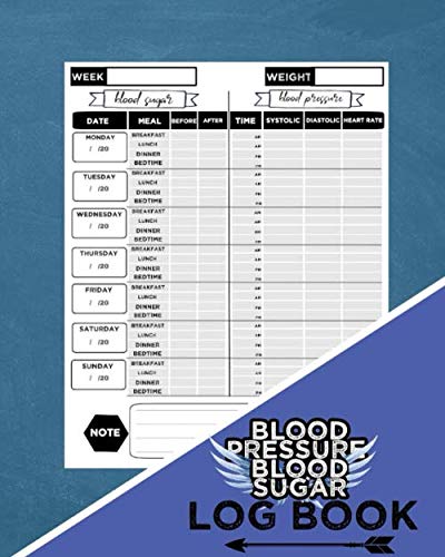 Blood Pressure Blood Sugar: Journal for 2-Year Blood Sugar & pressure log Book | Daily and Weekly to