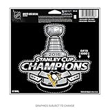 Pittsburgh Penguins Champions Official NHL 2016 Stanley Cup Automotive Car Decal 4.5x6 Champs Wincraft 646057