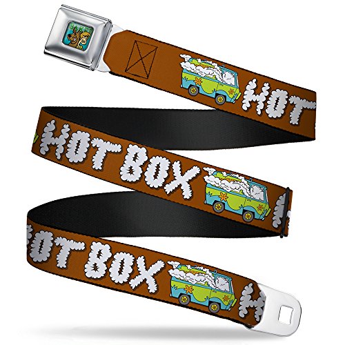 Buckle-Down Seatbelt Belt - Mystery Machine HOT BOXED Clouds Orange/White - 1.5