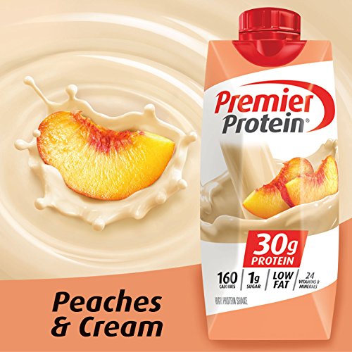 Premier Protein Protein Shake, Peaches and Cream, 11 Fl Oz (Pack of 12