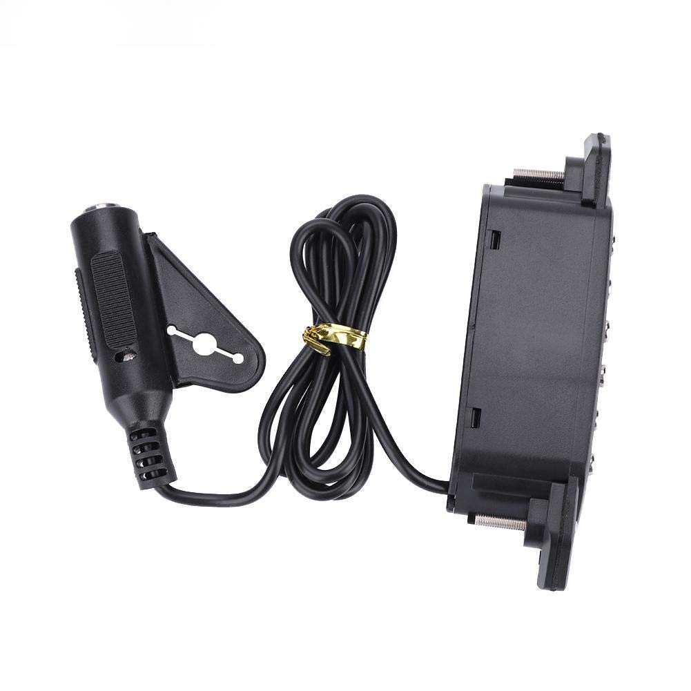 Uxsiya Acoustic Guitar Pickup,Soundhole Pickup Magnetic Soundhole Pickup for Acoustic Guitar with End Pin Buckle,Pickup
