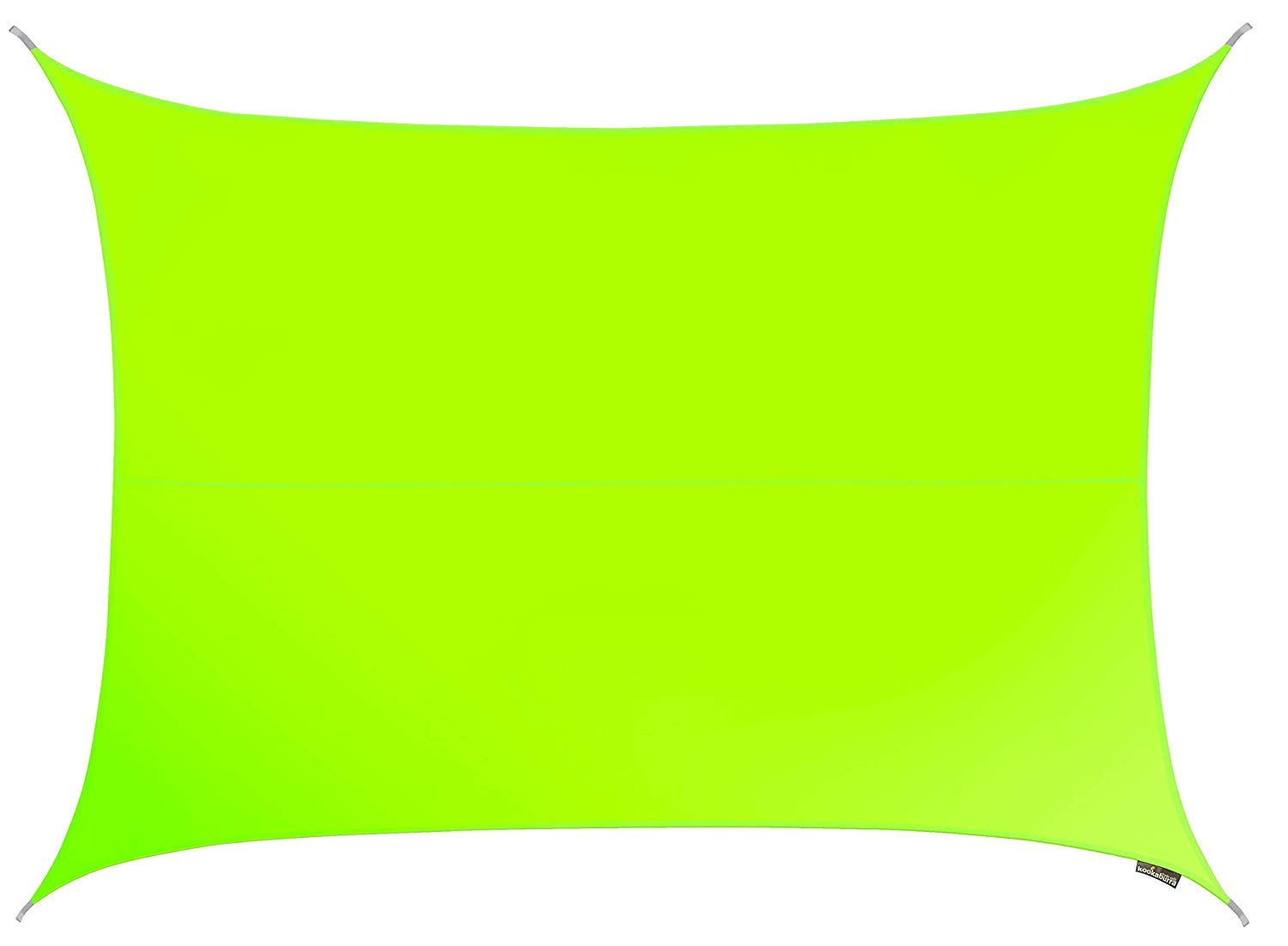 Kookaburra 6m x 5m Rectangle Water Resistant Garden Patio Sun Shade Sail Canopy 96.5% UV Block with Free Rope (Lime Green)