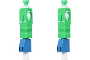 Duogalia 2-Pack SCAPC Male to LCUPC Female Singlemode Adapter Fiber Optic Connector FTTH Convertor for Visual Fault Locator