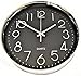 Wall Clock Silent Black with Silver Chrome Non-ticking Sweep Large Modern Style Decorative Executive Quartz 12
