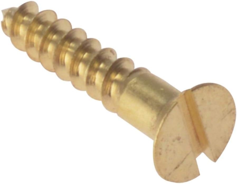 ForgeFix Wood Screws - Solid Brass, Multi-colour, 1" x 4
