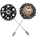 Ainow Mens Lapel Crystal Stick Brooch Pin for Suit Tuxedo Corsage
