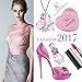 LadyColour Pink Heart Pendant Necklace Swarovski Crystals Fashion Silver Tone Jewelry for Women