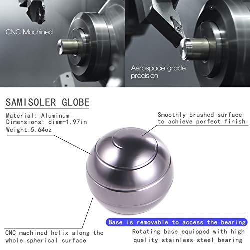 samisoler Desk Fidget Toys Stress Relief Visual Illusion Metal Globe