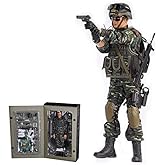 Scakbyer 12 Inch Action Figures Military Set, 1/6 Scale Action Figures Set with Weapons and Accessories - CH02 - Armed Police Soldier