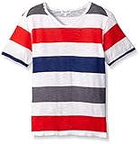 Splendid Boys' Striped Short Sleeve V-Neck Tee