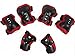 Oliasports® Children Cycling Roller Skating Knee Elbow Wrist Protective Pads--Black / Adjustable Size, Suitable for Skateboard, Biking, Mini Bike Riding and Other Extreme Sports