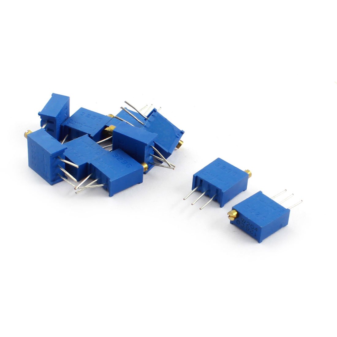 Sourcingmap 200 kOhm Adjustable Resistor Trimmer Potentiometer - Blue (10-Piece)