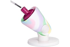 tweexy Hinge Untippable Nail Polish Bottle Holder | Anti-Spill Nail Polish Holder Stand, Tilted, Smartgrip Airlock Suction | Fingernail Painting, Nail Art Tools | Nail Polish Accessories (Unicorn)
