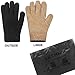LETHMIK Womens&Girls Winter Knit Gloves Warm Solid Color Glove with Thick Fleece Lined Plain Black