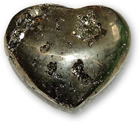 6.31cm / 2.48" Iron Pyrite Polished Crystal Heart 179g
