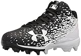 Under Armour Men's Leadoff Mid RM Baseball Cleats, Black/White V1, 10