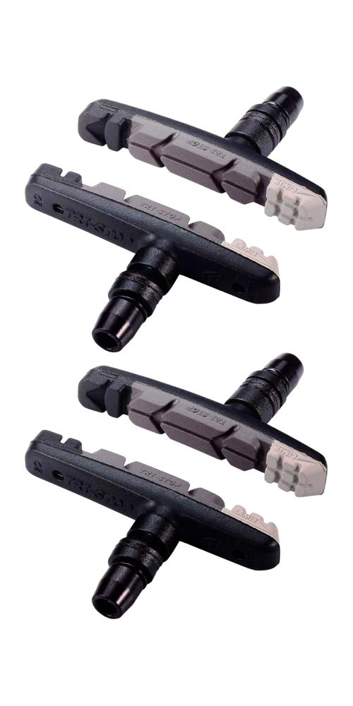 BBB Unisex's BBS-16T Cycling TriStop Bike Shoes, Compatible with V-Brake Systems, 2 Pairs (4 Pieces) -Triple Colour, One Size