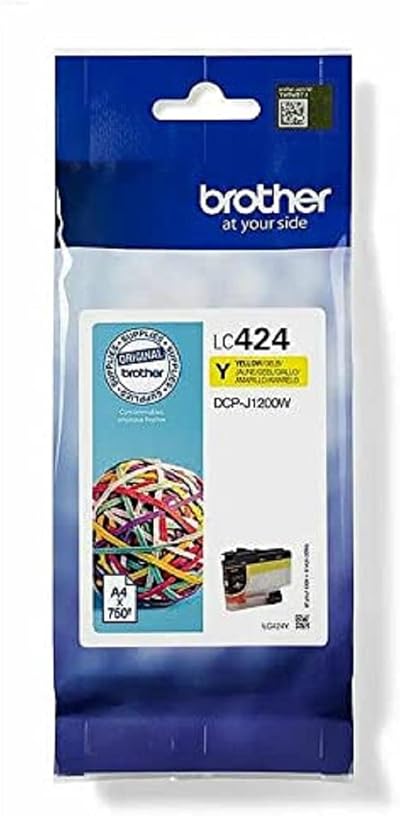 Brother LC-424Y Yellow Ink Cartridge Standard Yield 1 Pack