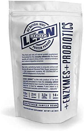 LEAN SENSE Whey Protein Powder w/ BCAA &amp; Enzymes. Gulfstream Vanilla Bean Low Carb