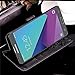 Samsung Galaxy J7 2017 Wallet Case,J7 V,J7 Perx,J7 Prime,J7 Sky Pro,Flower Embossed [Wrist Strap] [Credit Card Holder] Leather Wallet Flip Protective Case Cover for Samsung Galaxy J7 2017 (Black)