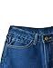 Haola Women's Juniors Vintage Denim High Waisted Folded Hem Jeans Shorts Blue S